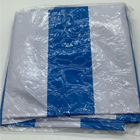 Pool Float Hammock Blue White Striped with White Mesh Mid Section New In Package - Picture 2 of 3
